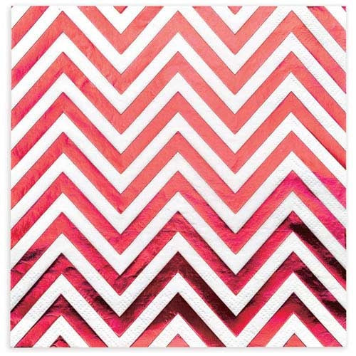 NAPKINS FOIL 10PK RED