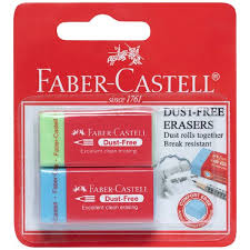 ERASERS 2PK FABER CASTELL