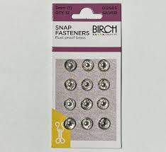 SNAP FASTENERS SILVER 9MM