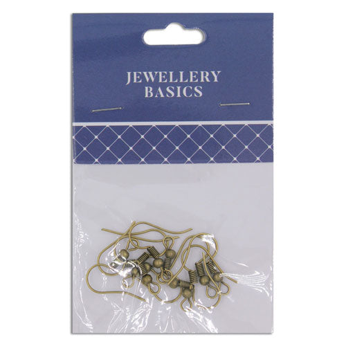 EARRING SHEPHERD HOOKS 10PC BOHO GOLD