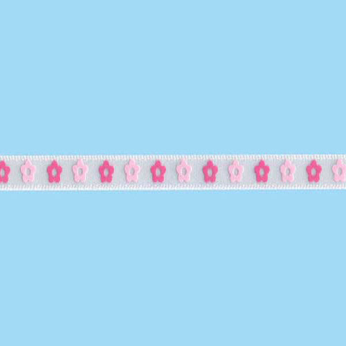 RIBBON SATIN FLOWER 2 TONE PINK