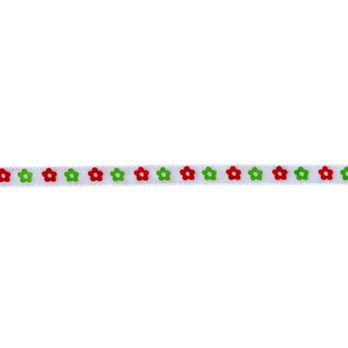 RIBBON SATIN FLOWER 2 TONE GREEN
