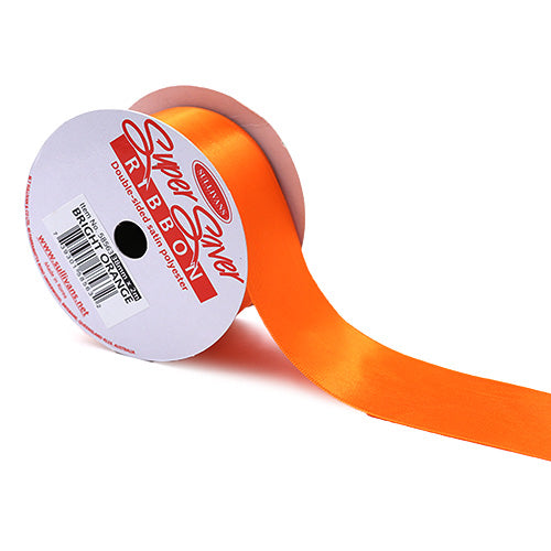 RIBBON ORANGE SATIN 38MM X 2M