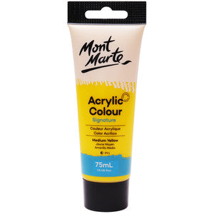 STUDIO ACRYLIC PAINT 75ML MED YELLOW