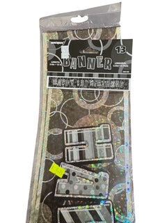 BANNER 13TH BIRTHDAY BLACK