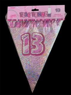 13 FLAG BANNER PINK