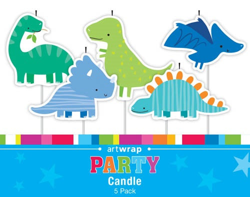 CANDLES 5 PICK DINOSAURS