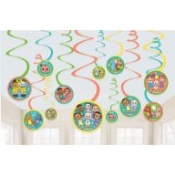 COCOMELON SWIRL DECORATIONS 12PC