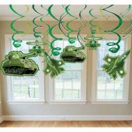 CAMOUFLAGE SWIRL DECORATIONS 12PC