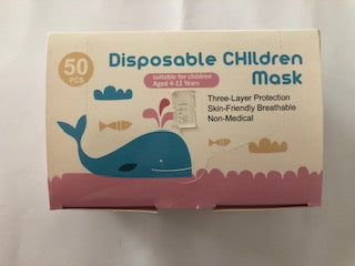 FACE MASK DISPOSABLE KIDS 50PC