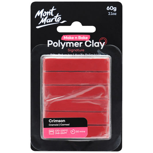 MAKE N BAKE POLYMER CLAY 60G CRIMSON