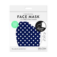 FACE MASK REUSABLE KIDS STAR W/3 FILT