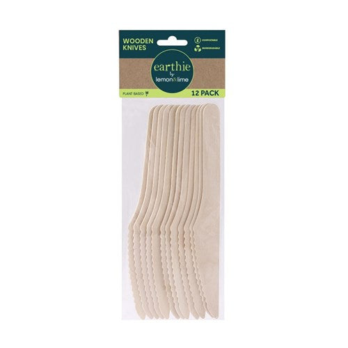 KNIVES ECO WOODEN 12PK 16.5CM