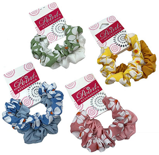 SCRUNCHIE PLAIN & DAISY 2PK