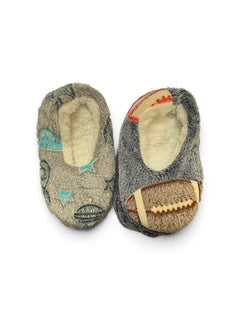 SLIPPERS BOYS SHERPA GLOW IN DARK