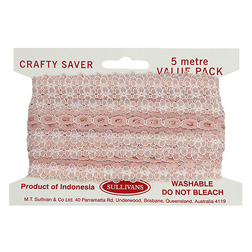 LACE EYELET 5MT DUSTY PINK