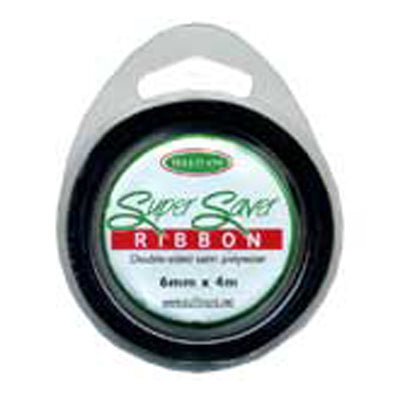 RIBBON SUPER SAVER 3MM X 6M BLACK