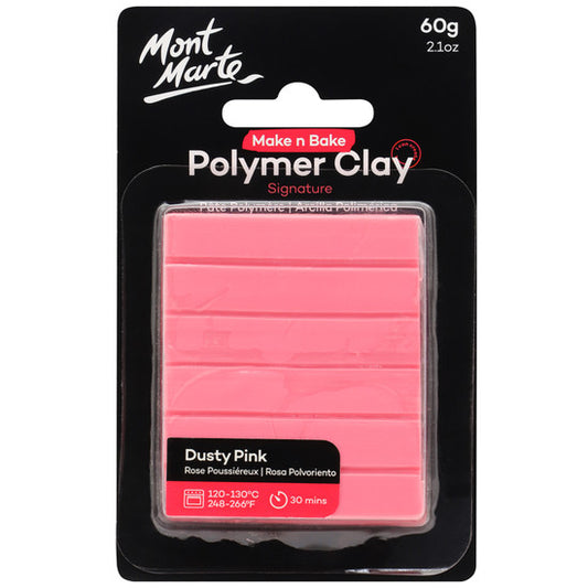 MAKE N BAKE POLYMER CLAY 60G DUSTY PINK