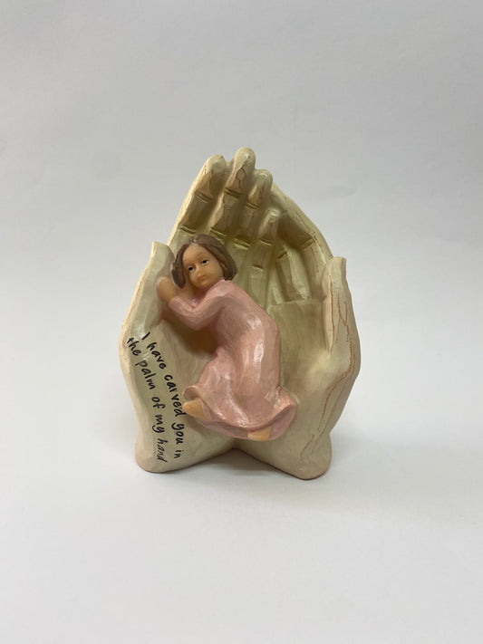 GIRL IN PALM OF HAND 15CM