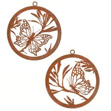 BUTTERFLY DBL RING CORTEN ASST
