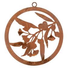 GUM LEAF SINGLE RING CORTEN