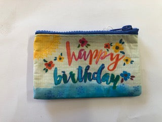 ZIP POUCH GIFT CARD SET OF 5 HAPPY B'DAY