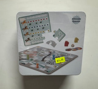 2 IN 1 GAME IN TIN BOX SNAKES/HORSE
