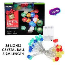 BALL SHAPE B/O LIGHTS 35PK MULTI CLR