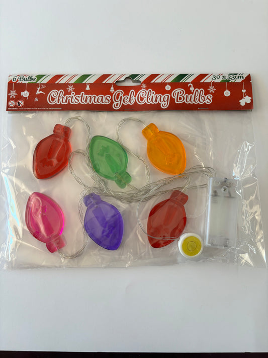 XMAS GEL CLING BUB 6LED