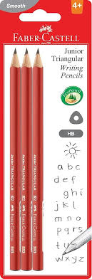 HB TRIANGULAR PENCIL JUNIOR PK3