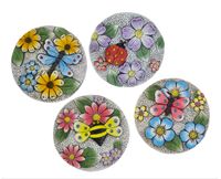 CONCRETE BLOOMING RND PLAQUE