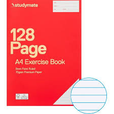 A4 EXERCISE BOOK 128PGS STUDYMATE