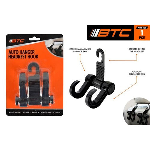 AUTO HANGER HEADREST HOOK
