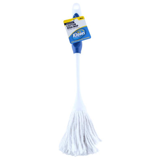 DISH MOP COTTON HEAD W/PLASTIC HANDLE