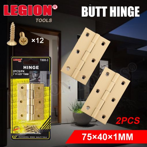BUTT HINGE 75X45MM 2PC