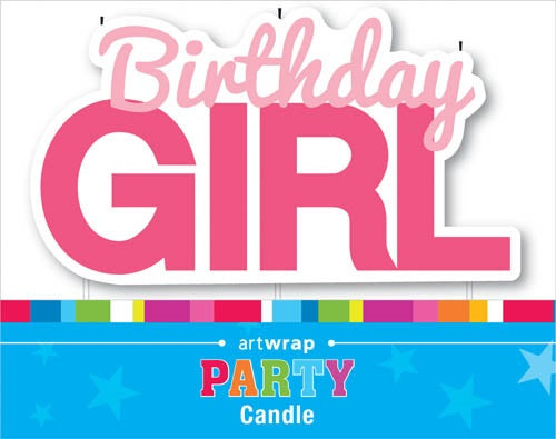 CANDLE LGE BIRTHDAY GIRL PINK