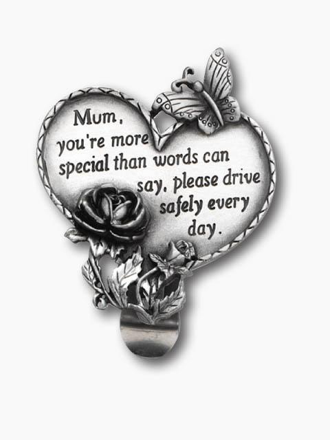 MUM VISOR HEART CLIP