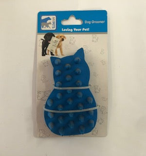 PET GROOM RUBBER BRUSH/RAKE
