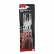 FORKS W/WOODEN HANDLE PK3