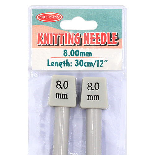 KNITTING NEEDLES 30CM X 8MM