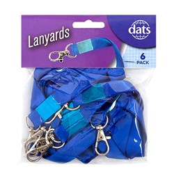 LANYARDS BLUE 6PK