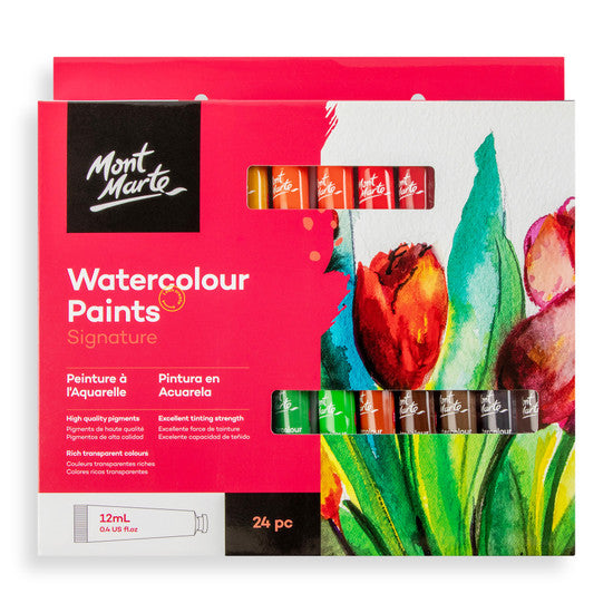 WATERCOLOUR PAINT SET 24PC X 12ML