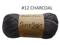 KNITTING YARN SUPER SOFT 8PLY CHARCOAL