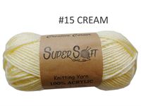KNITTING YARN SUPER SOFT 8PLY CREAM