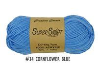 KNITTING YARN SUPER SOFT 8PLY BLUE