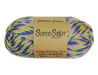 KNITTING YARN CHUNKY ACRYLIC MAUVE MIX