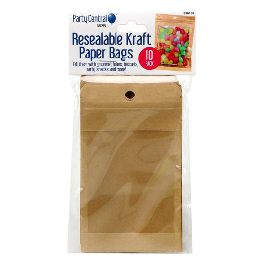 RESEALABLE BAGS ECO 8X13CM 10PK