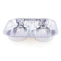 FOIL TRAY DBLE 35X26X6CM