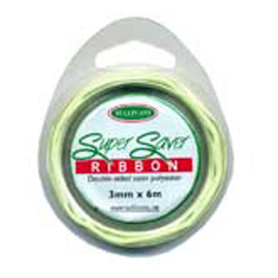 RIBBON SUPER SAVER 3MM X 6M JADE GREEN