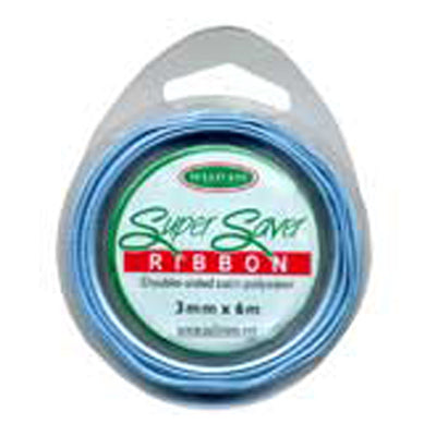 RIBBON SUPER SAVER 3MM X 6M BABY BLUE